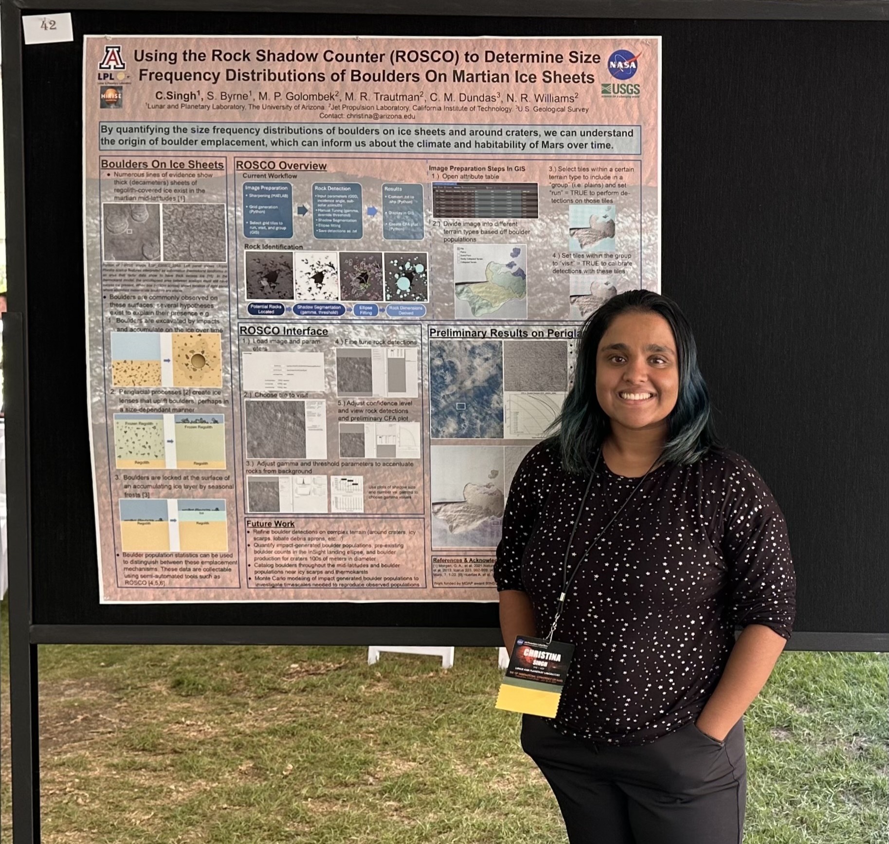 Christina Singh at Mars 10 Conference poster